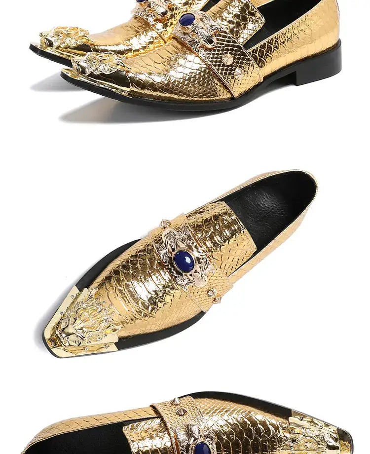 Men's Breathable Leather Business Banquet Party Wedding Dress Shoes