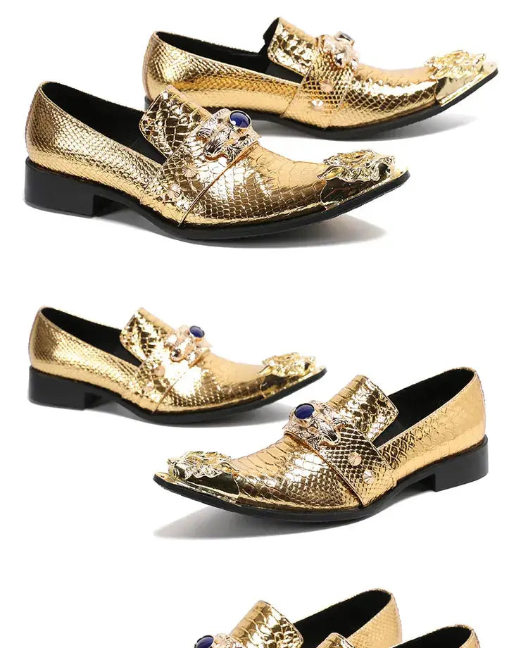 Men's Breathable Leather Business Banquet Party Wedding Dress Shoes