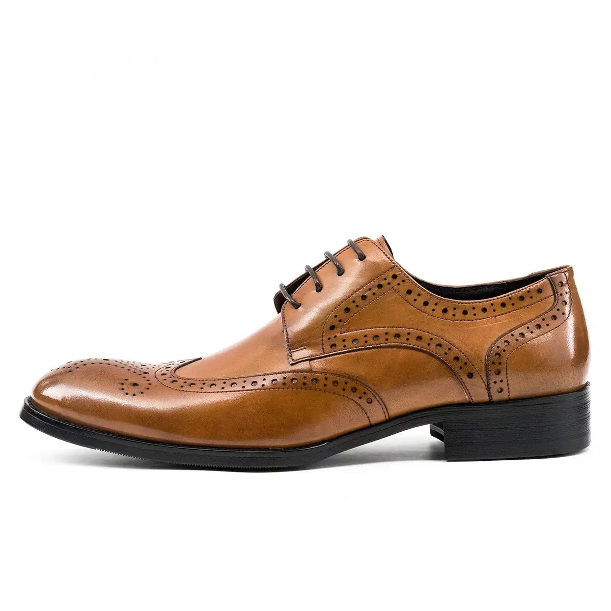 Men's Multi-Color Breathable Leather Wedding Brogue Shoes