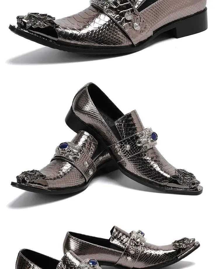 Men's Breathable Leather Business Banquet Party Wedding Dress Shoes
