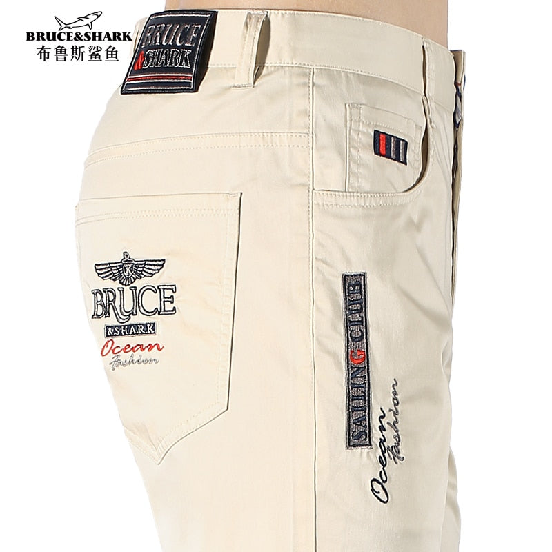 Men's Cotton Stretch Straight Casual Pants 2026