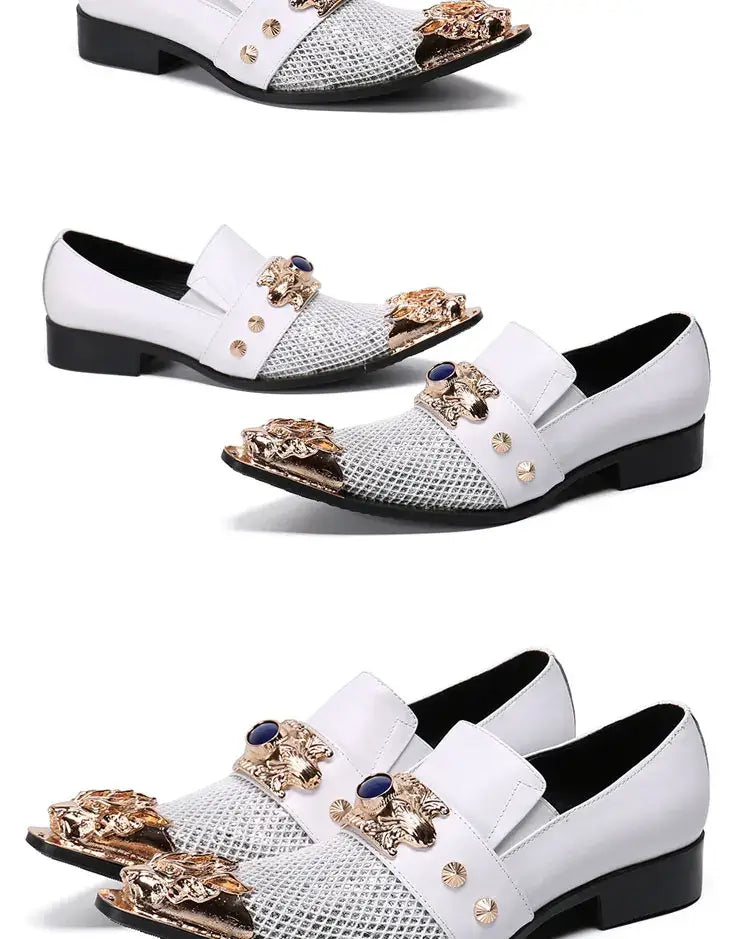 Men's Breathable Leather Business Banquet Party Wedding Dress Shoes
