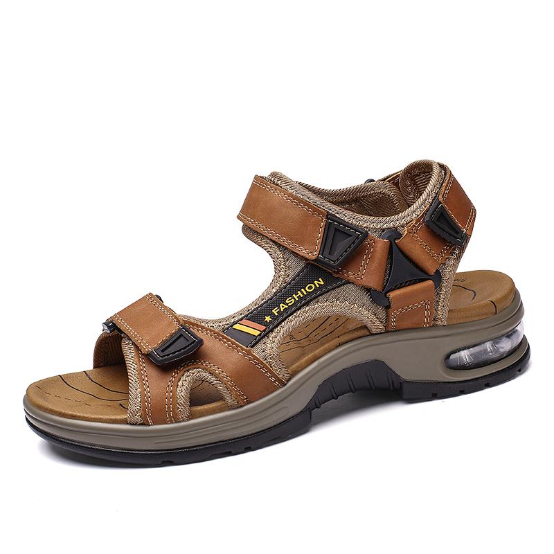 Men's Genuine Leather Gladiator Beach Sandals