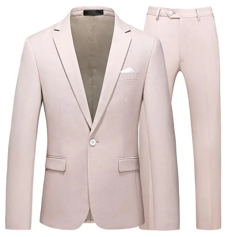 Men's 2-Piece Wedding Suit — Slim Fit Jacket & Pants