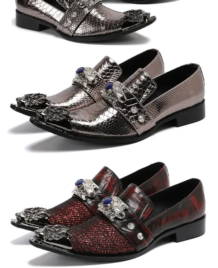 Men's Breathable Leather Business Banquet Party Wedding Dress Shoes