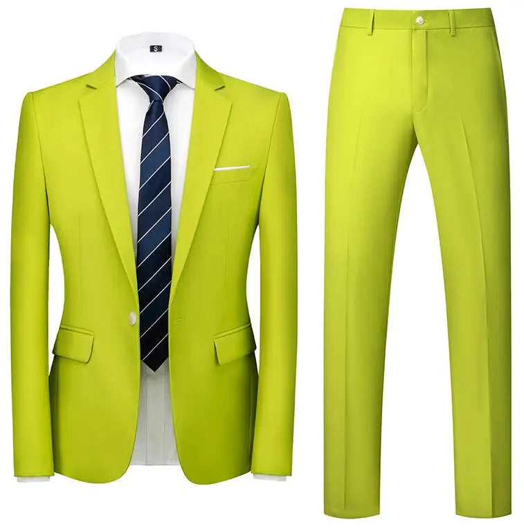 Men's 2-Piece Wedding Suit — Slim Fit Jacket & Pants