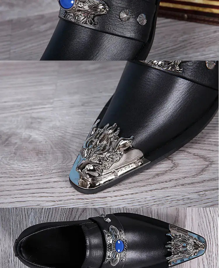 Men's Breathable Leather Business Banquet Party Wedding Dress Shoes