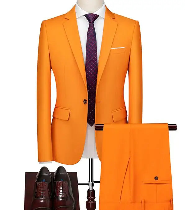 Men's 2-Piece Wedding Suit — Slim Fit Jacket & Pants