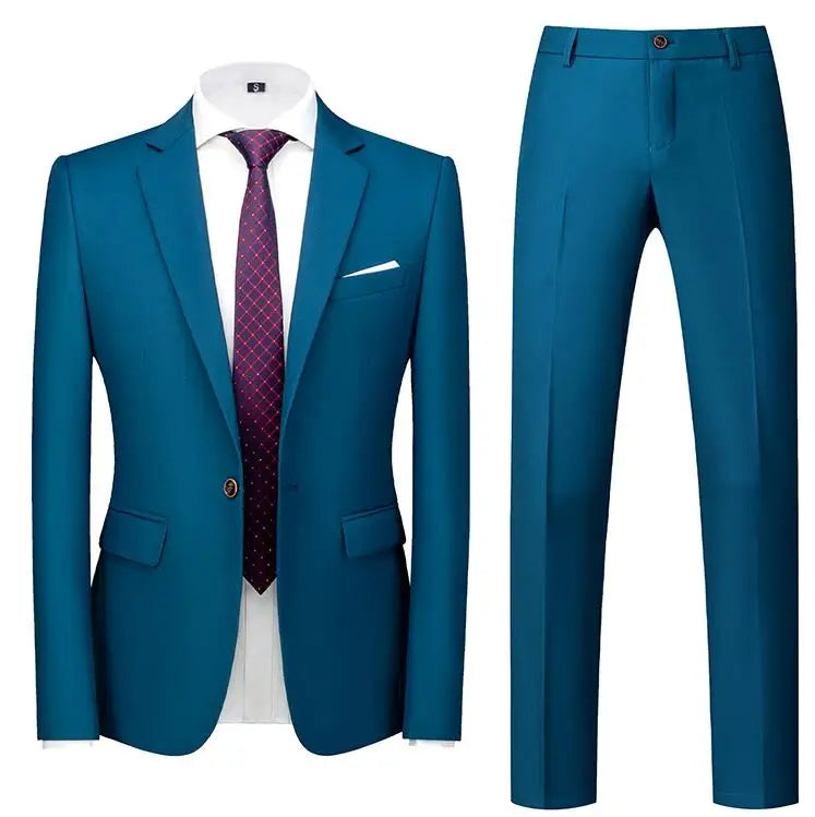 Men's 2-Piece Wedding Suit — Slim Fit Jacket & Pants