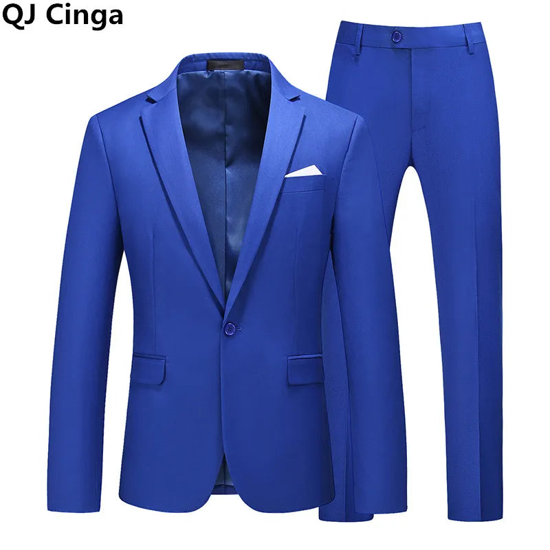 Men's 2-Piece Wedding Suit — Slim Fit Jacket & Pants