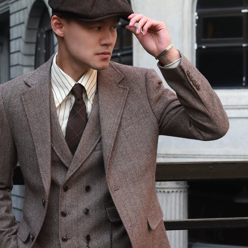 Men's Retro Slim-Fit Suit
