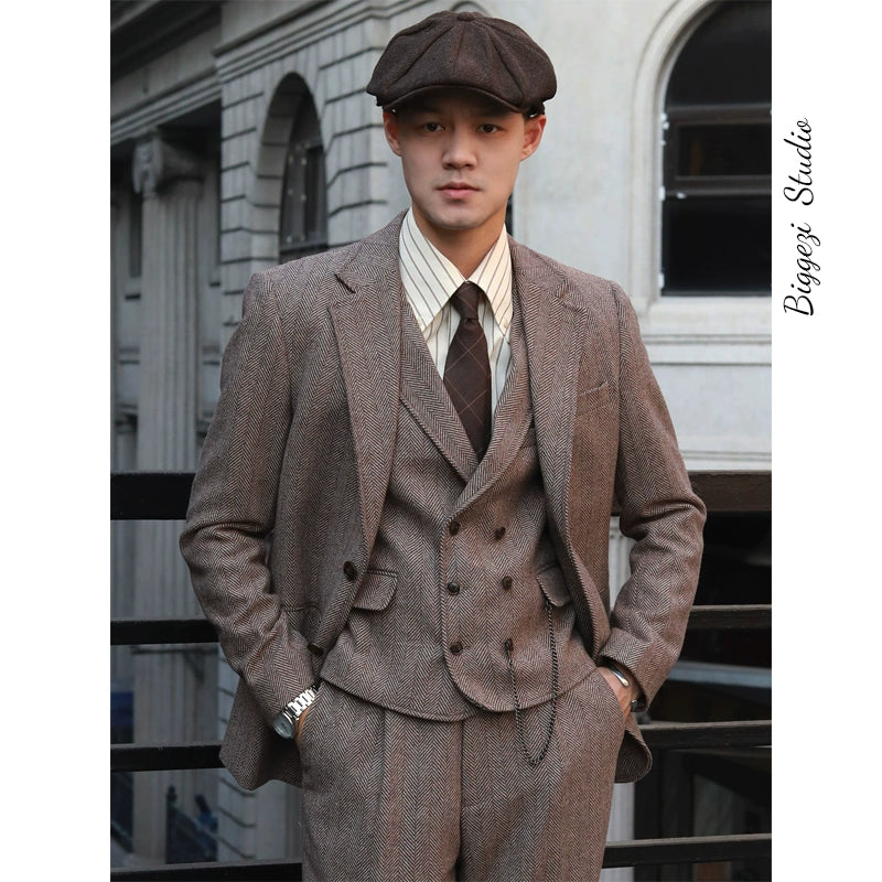Men's Retro Slim-Fit Suit