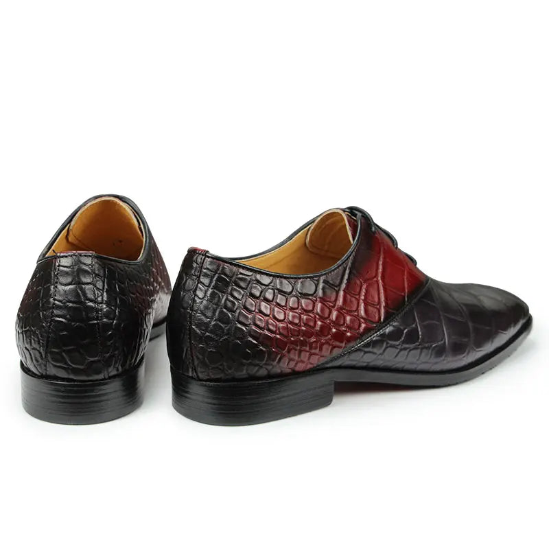 Men's Mixed Color Genuine Leather Oxford Business Office Shoes