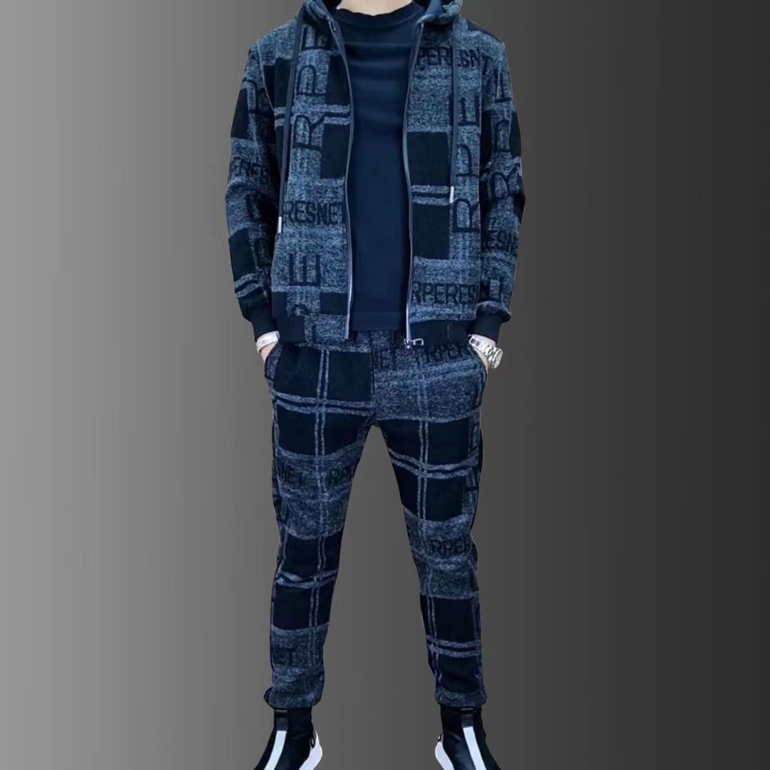 Men's Zip Hoodie Tracksuit Set, Jacket & Sweatpants 2-Piece 2026