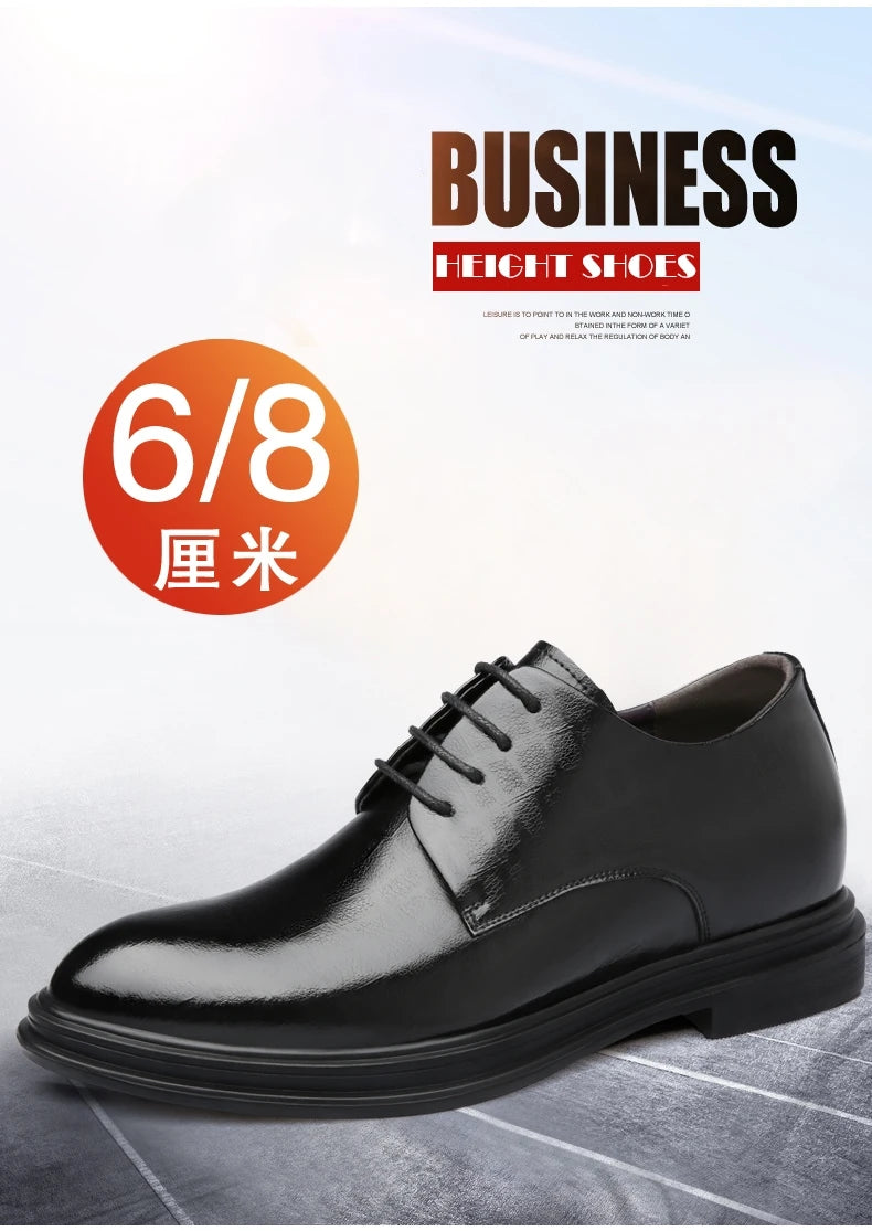 Men's Elevator Oxford Dress Shoes 3/6/8 cm Height