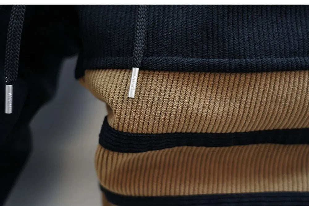 Men's Patchwork Striped Harem Jogger Sweatpants