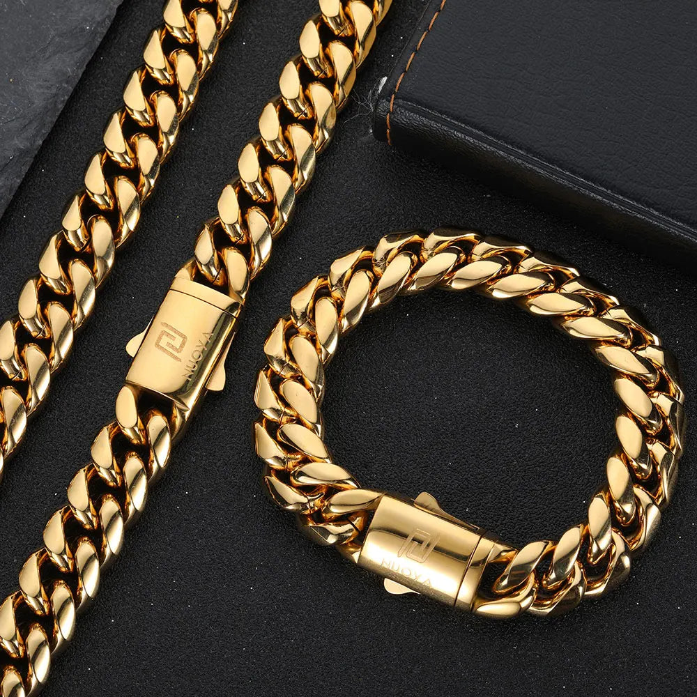 Men's 18K Gold Plated Miami Cuban Link Bracelet