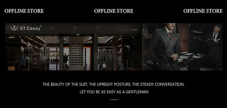 Men's 3-Piece Checkered Business and Wedding Suit