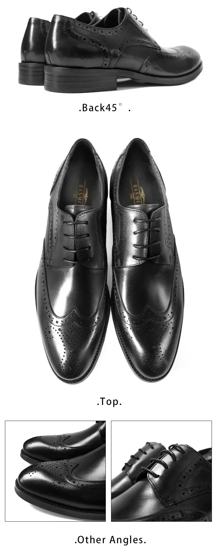 Men's Multi-Color Breathable Leather Wedding Brogue Shoes