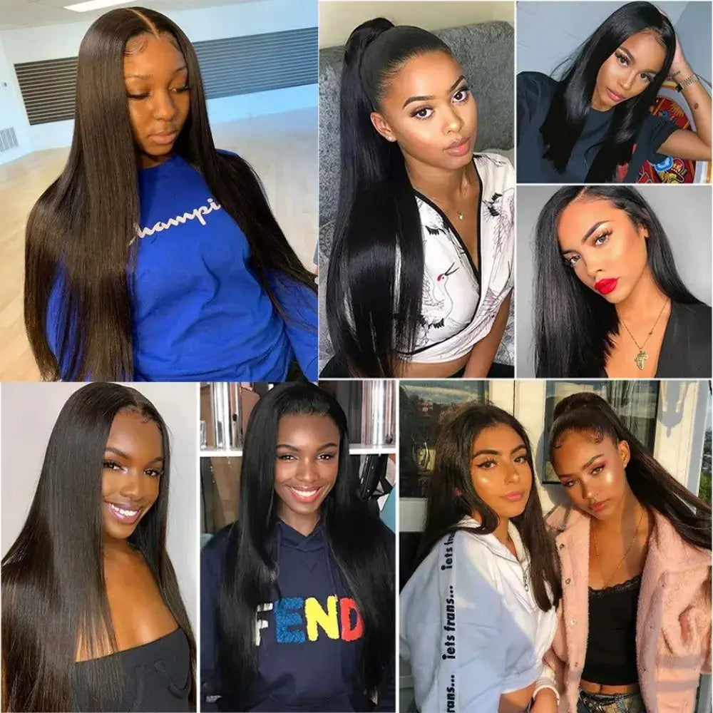 Straight 13x6 Lace Frontal Only 360 Lace Brazilian Virgin Human Hair 2x6 Lace Closure 4x4 5x5 Transparent Swiss Lace Closure looks.