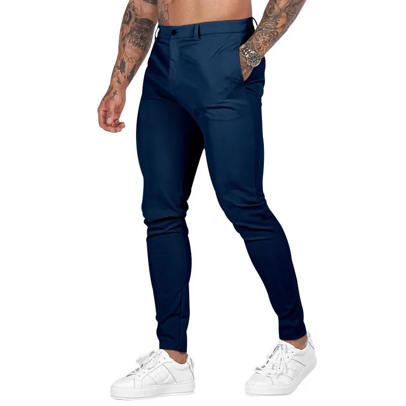 Men's Solid Slim Cargo Pencil Sweatpants