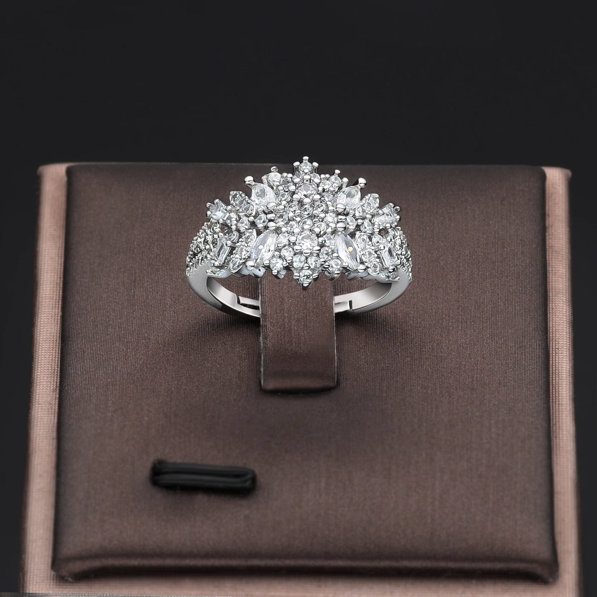 Women's 4-Piece CZ Crystal Wedding Necklace Party Jewelry Set