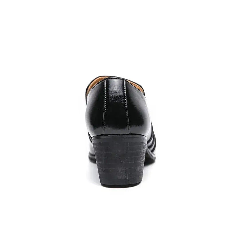 Men's Pointed Leather Height-Increase Business Dress Shoes