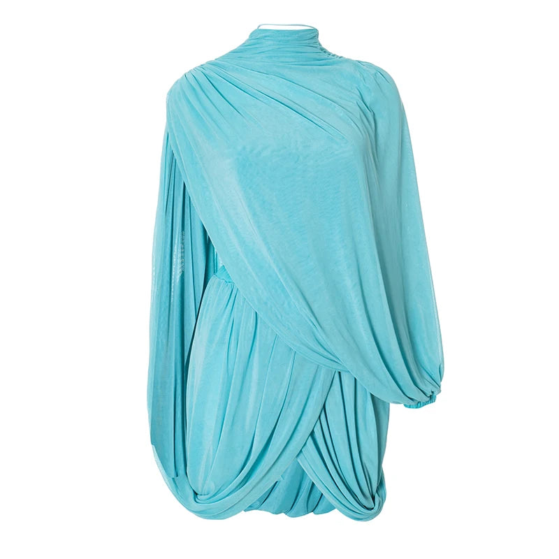 Women's Strapless Shawl Vest and Irregular Pleat Skirt Two-Piece Set