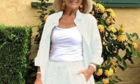 Women's Cotton Linen Shirt and Pants 2-Piece Set