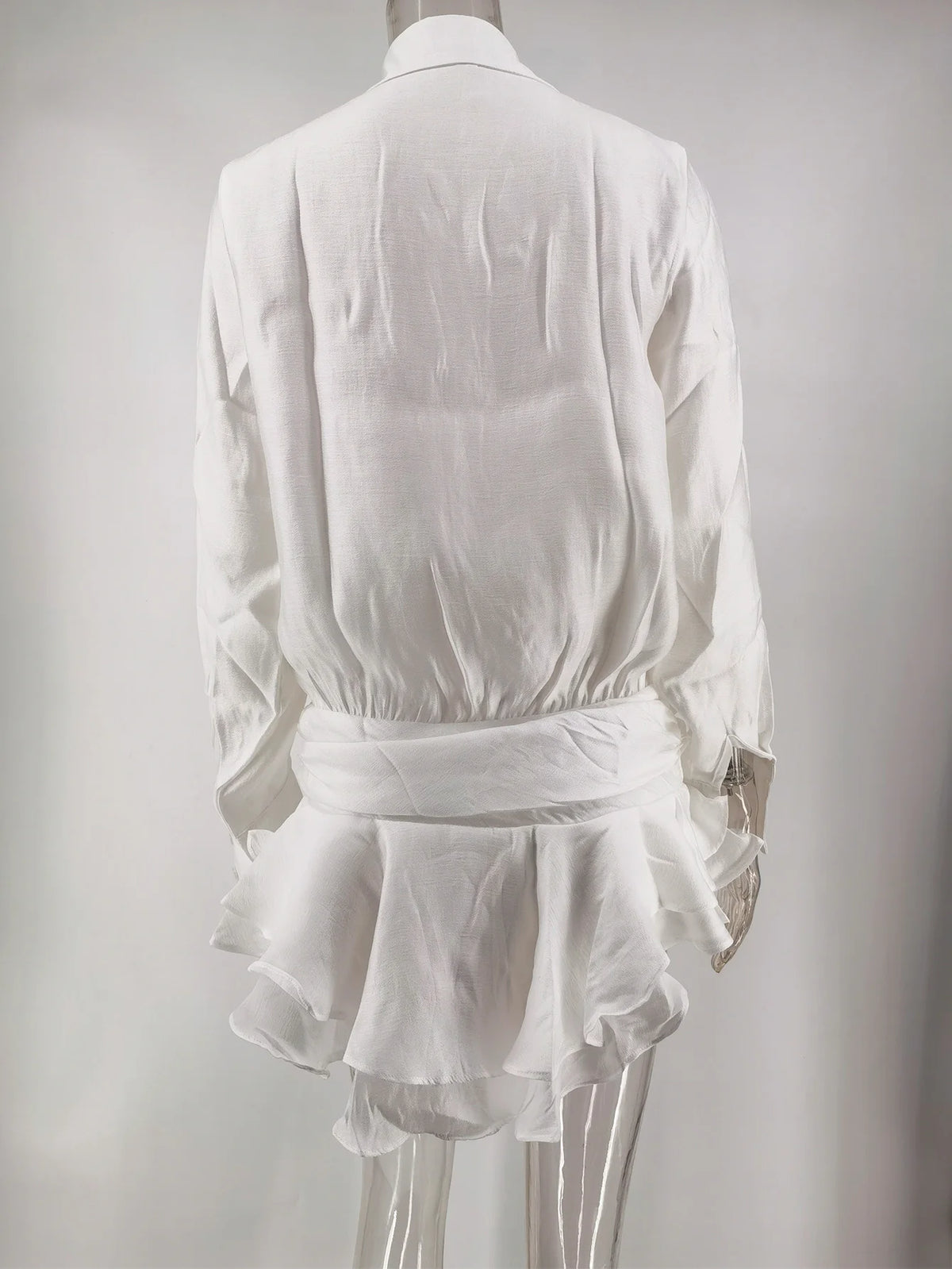 Sexy See through chiffon White summer dress women elegant party Shirt dress new birthday evening midi short dresses vestido