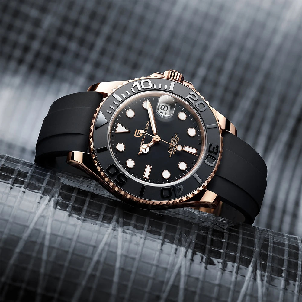 Men's Automatic Mechanical Sapphire Watch, 100M Waterproof