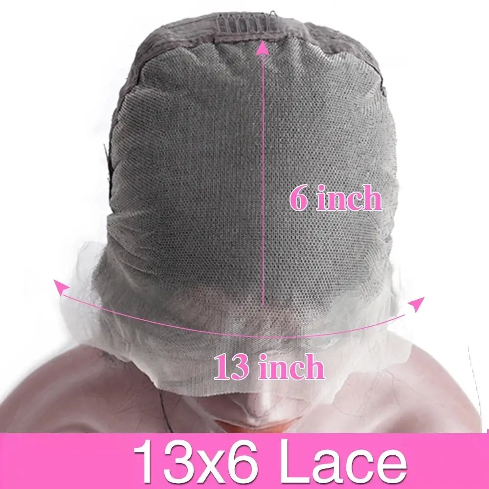 13x6 HD Transparent Bone Straight Lace Frontal Wigs 5x5 Glueless Wear and Go Human Hair Wig 220 Density for Women 30 40 Inch - lace cap details