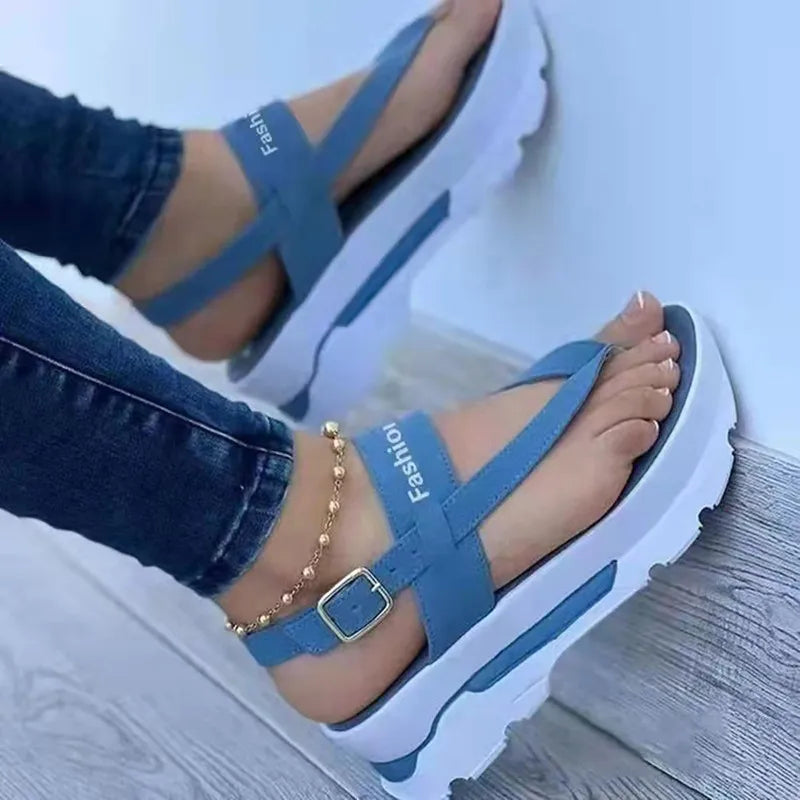 Women's Summer Platform Wedge Heel Flip Flop Sandals