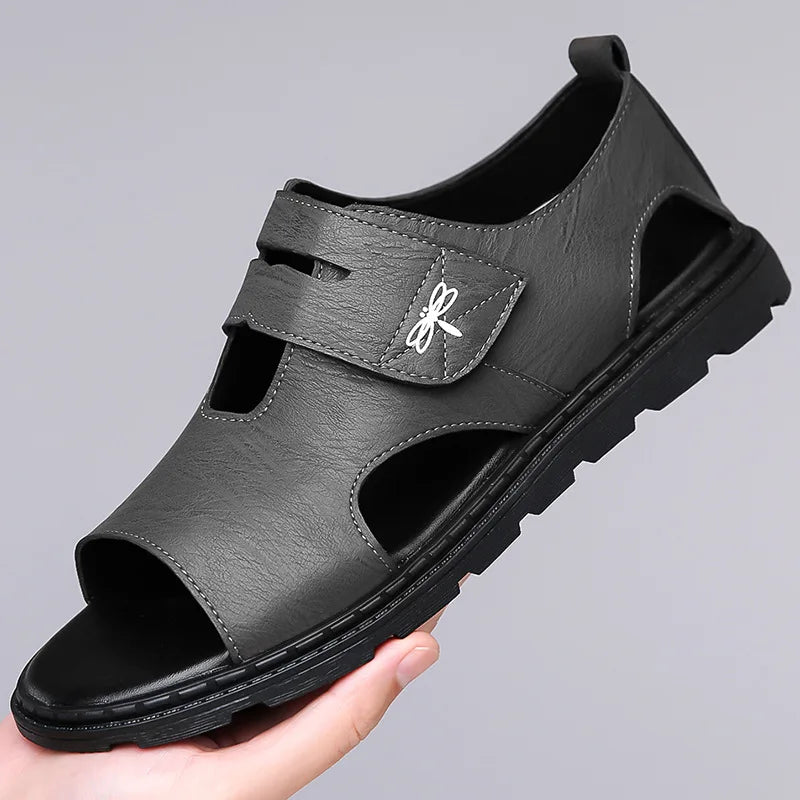 Men's Soft-Sole Leather Roman Beach Sandals