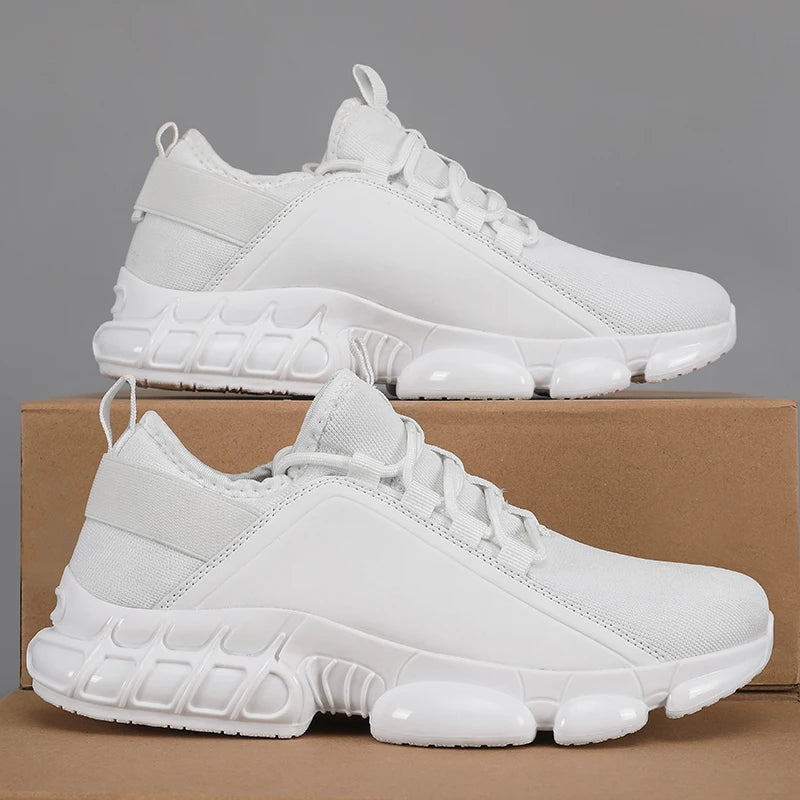 Men's Mesh Lightweight Platform Running Walking Basketball Shoes