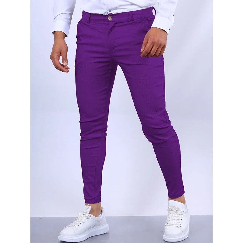 Men's Solid Slim Cargo Pencil Sweatpants