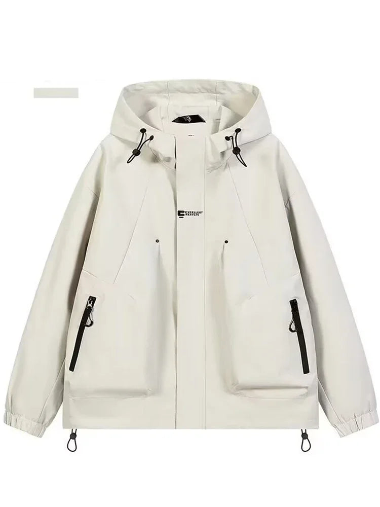 Men's Waterproof Hooded Hiking Bomber Windbreaker