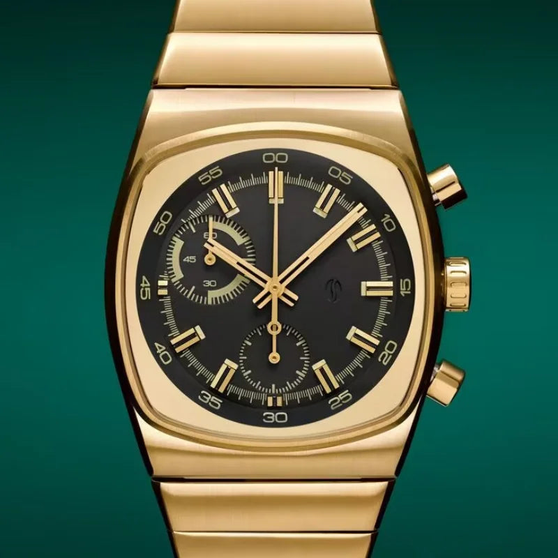 Men's Square Dial Splash-Resistant Automatic Mechanical Watch