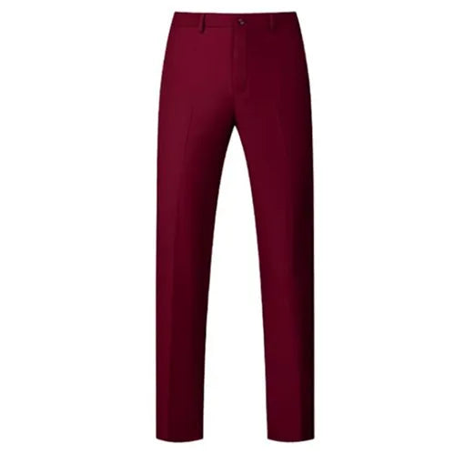 Men's Flat-Front Formal Suit Pants