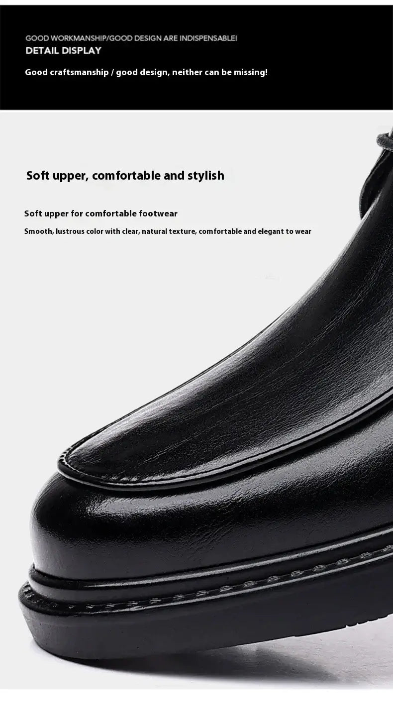 Men's Plus Size Elevator Leather Oxfords 3-8CM Height