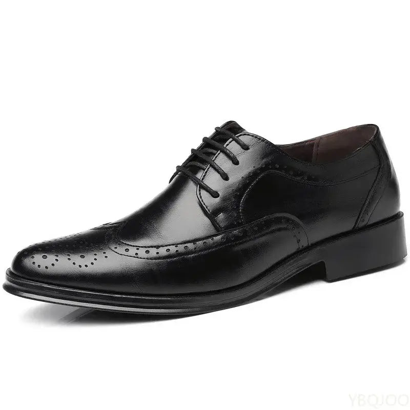 Men's Large Size Pointed Low-Cut Office Formal Shoes
