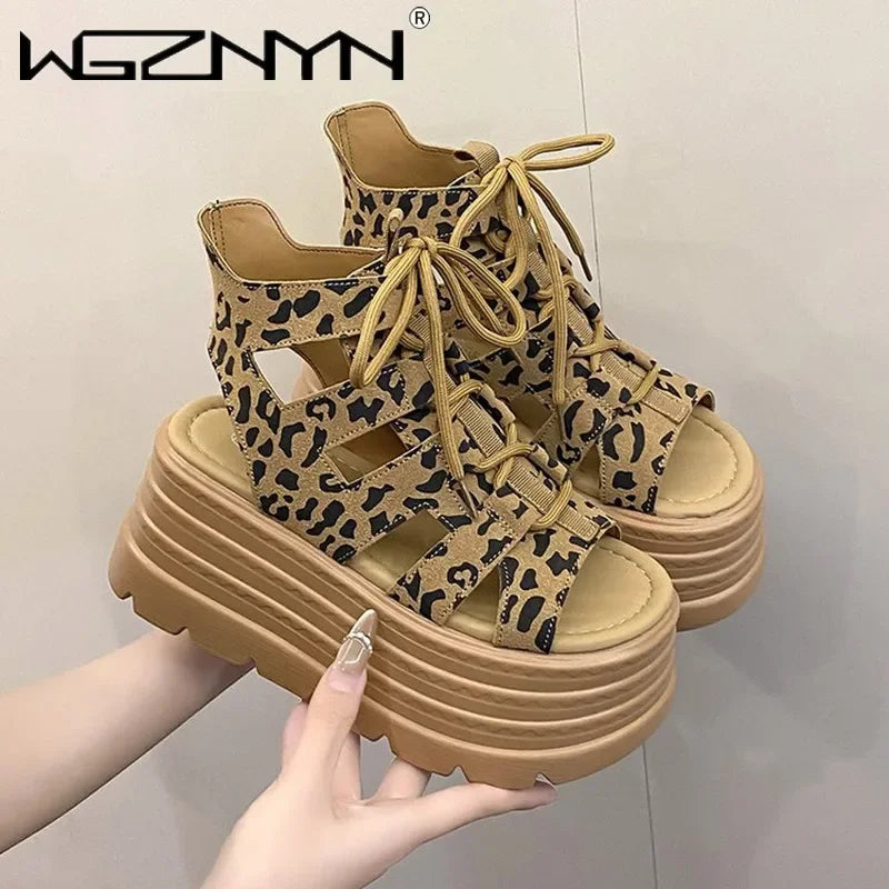 Women's 8CM Wedge Heel Beach Flip Flop Platform Summer Sandals