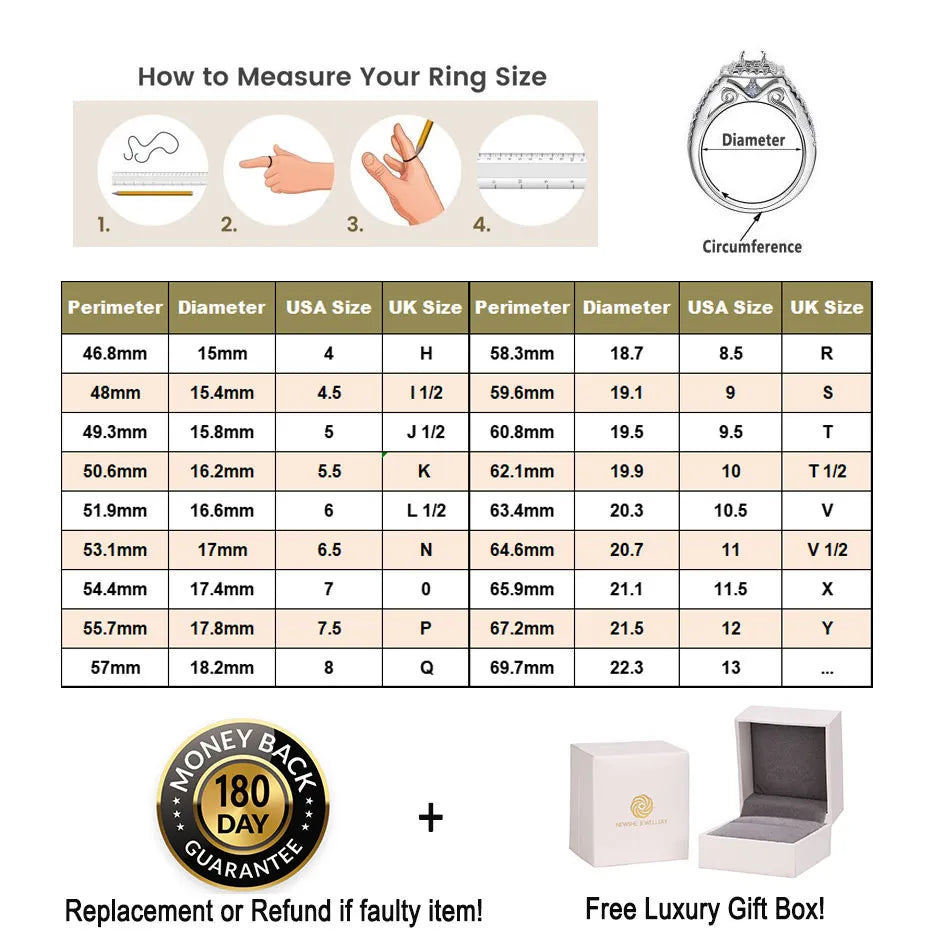 Women's 925 Silver Princess Cut CZ Bridal Ring Set