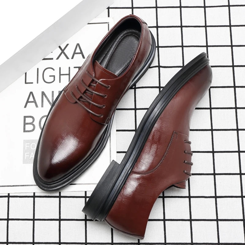 Men's Elevator Oxford Dress Shoes 3/6/8 cm Height