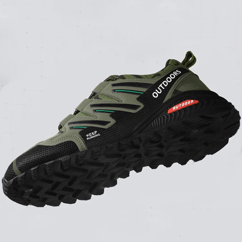 Men's Splash-Resistant Leather Outdoor Hiking Training Boots