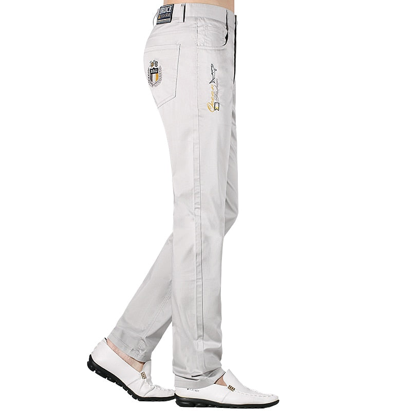 Men's Loose Straight Cotton Stretch Casual Pants