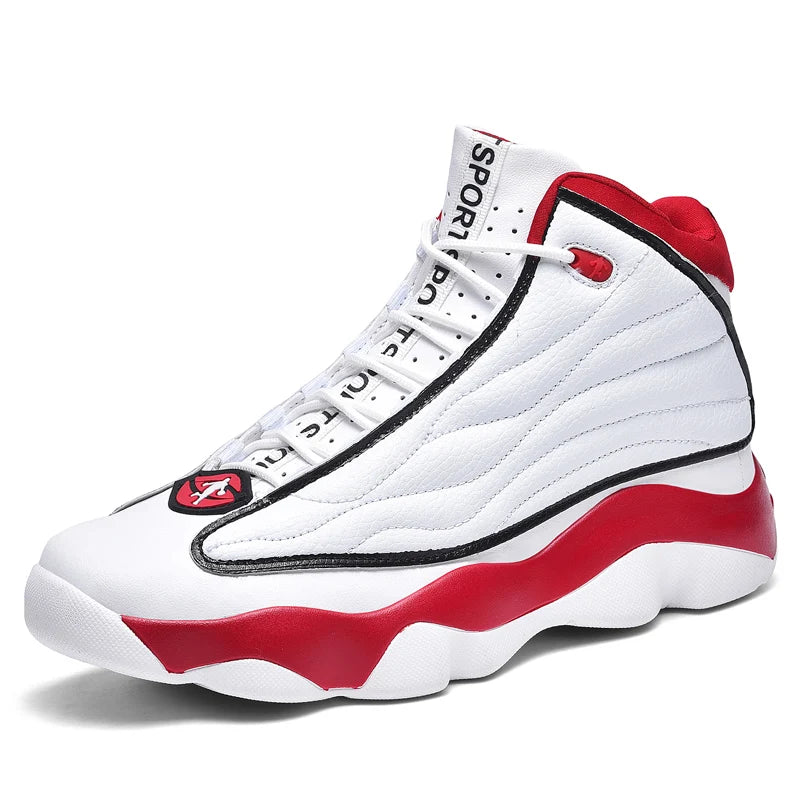 Men's High-Top Rotating Buckle Air Cushion Basketball Sneakers