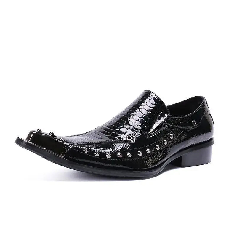 Men's Pointed Metal Toe Party Dress Shoes