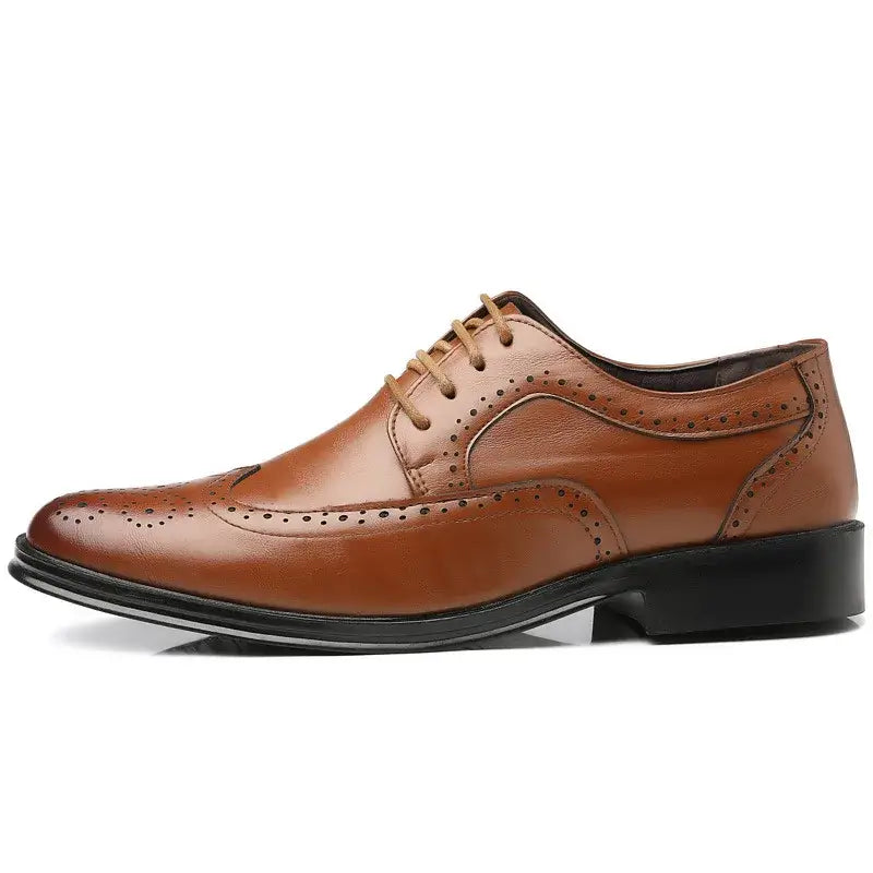 Men's Handmade Brogue PU Leather Wedding Dress Loafers