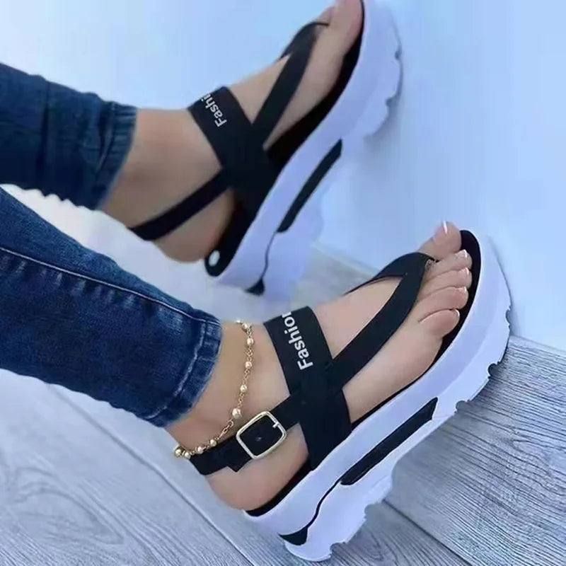 Women's Summer Platform Wedge Heel Flip Flop Sandals